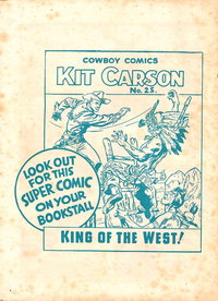 Kit Carson King of the West [No. 25]