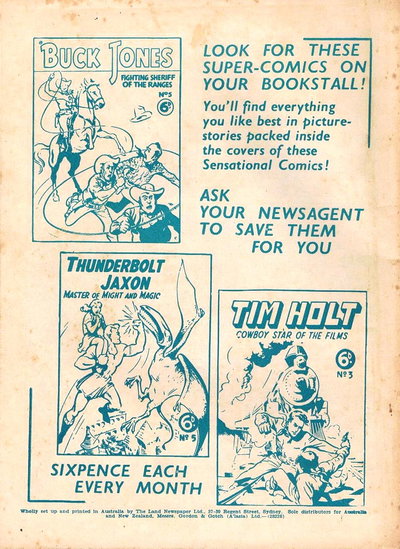 Look For These Super-Comics [Buck Jones No. 5; Tim Holt] 1949?