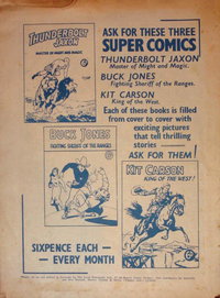 Ask for these Three Super Comics [Thunderbolt Jaxon #2; Buck Jones #2; Kit Carson #2]