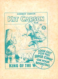 Kit Carson King of the West [No. 29]