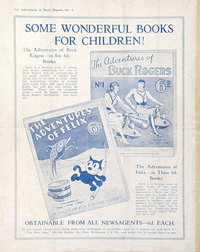 Some Wonderful Books for Children! [Buck Rogers; Felix]