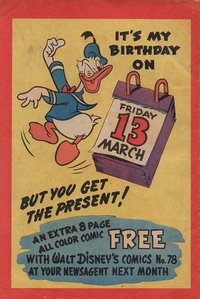 It's My Birthday on Friday 13 March [Donald Duck]