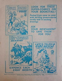 Look For These Super-Comics [Buck Jones #5; Kit Carson #5; Tim Holt #3]