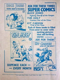 Ask for these Three Super Comics [Buck Jones #2; Tim Holt #2; Kit Carson #2]