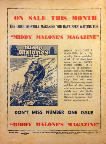 Middy Malone's Magazine [Don't miss number one issue] (1946?)