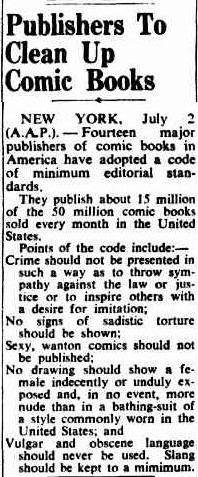 Publishers to Clean Up Comic Books (1950?-1980?)