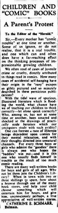 Children and "Comic" Books: A Parent's Protest