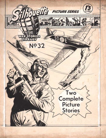 Silhouette War Stories Library No. 32 [original art] (1963)