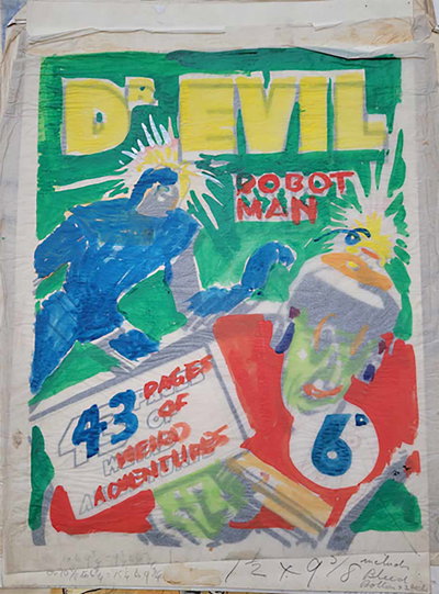 Dr Evil and the Robot Man [Original cover colour guide] 1943