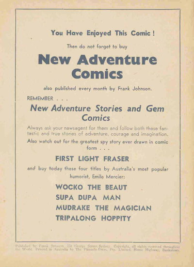 You Have Enjoyed This Comic [New Adventure Comics] 1950