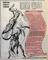 Newton Comics Corner [Sunday Observer, November 30, 1975--Page 29]