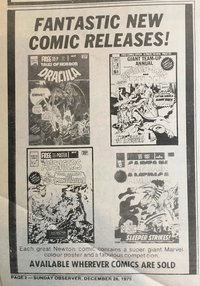 Fantastic New Comic Releases! [Sunday Observer, 28/12/75]