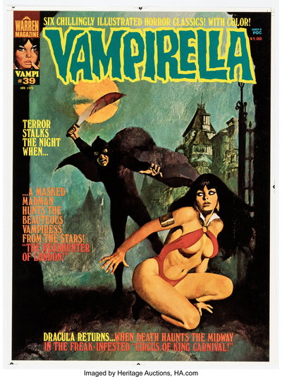 Vampirella #39: Unused Cover Proof 1975