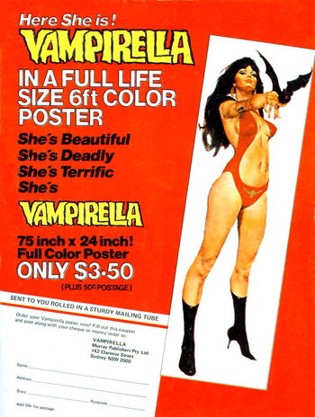 Vampirella in a Full Life Size 6ft Color Poster (1978-1979)