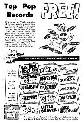 Top Pop Records Free! [August 1966] (1966)