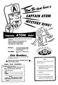 Captain Atom Mystery Ring [Portrait] (1952?)