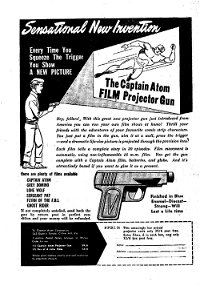 Captain Atom Film Projector Gun [Sensational new invention] (1954?)