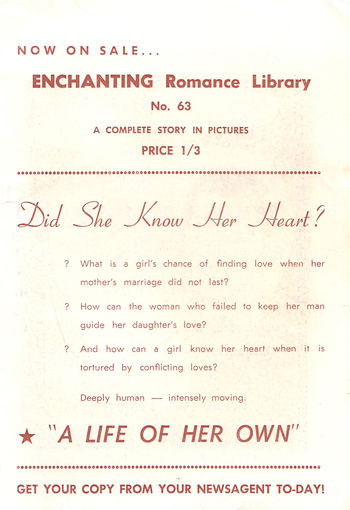 Enchanting Romance Library [No. 63] (1960?)