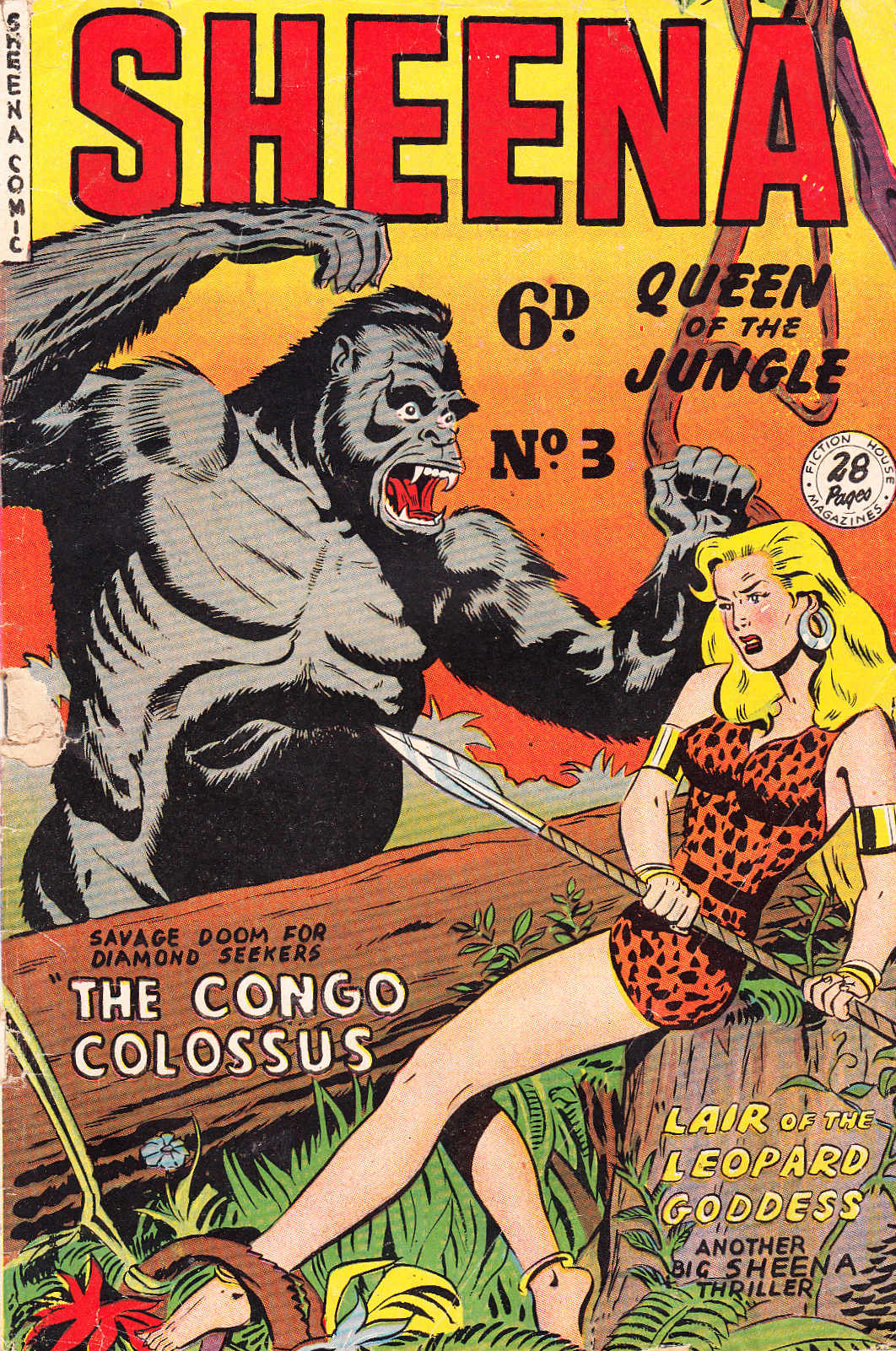 Sheena Queen of the Jungle (HJ Edwards, 1950 series) #3 ([December 1950?])