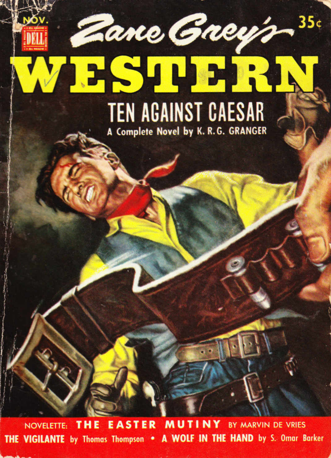 Zane Grey's Western Magazine (Dell, 1946? series) v6#9 — Ten against Caesar (November 1952)