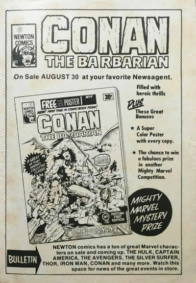 The Incredible Hulk (Newton, 1975 series)  #4 (August 1975) — Conan the Barbarian #1