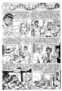 Giant Lois Lane Album (Colour Comics, 1964 series) #11 — The Secret of the Reptile Girl! [The Reptile Girl of Metropolis!] Part II (page 1)