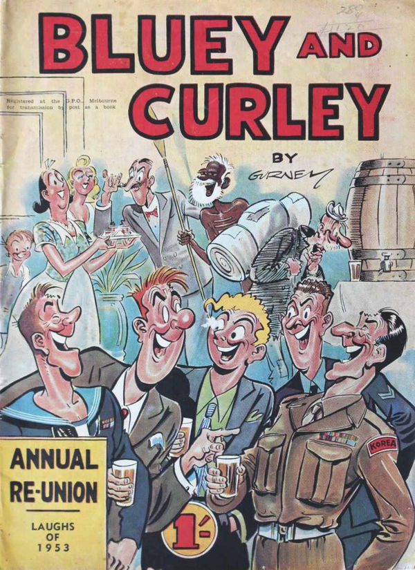 Bluey and Curley Annual [Unbranded] (Invincible, 1946? series)  ([December 1953?]) —Laughs of 1953