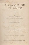 A Game of Chance (NSW Bookstall, 1922?)  — A Game of Chance (page 1)