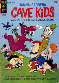 Cave Kids (Western, 1963 series)  #10 (September 1965) — It's a Frantic Panic When the Cave Kids Meet the Terrible Tyrant-A-Saurus!