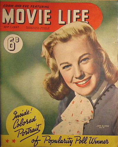 Adam and Eve Featuring Movie Life  v2#3 (1 September 1947)