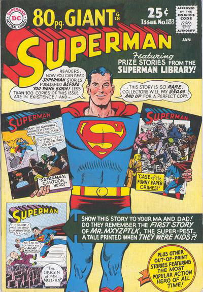 Superman (DC, 1939 series) #183 January 1966