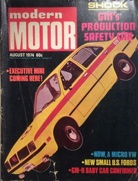 Modern Motor (Modern Magazines, 1954 series) v21#3 (August 1974)