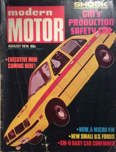 Modern Motor (Modern Magazines, 1954 series) v21#3 August 1974