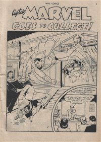 Whiz Comics (Vee, 1947 series) #10 — Captain Marvel Goes to College (page 1)