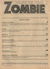 Tales of the Zombie (Yaffa/Page, 1979 series) #1 — Table of Contents (page 1)
