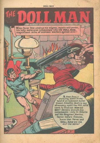 Doll Man (Quality, 1941 series) #21 — Doll Man Solves the Problem of a Poison Pistol! (page 1)