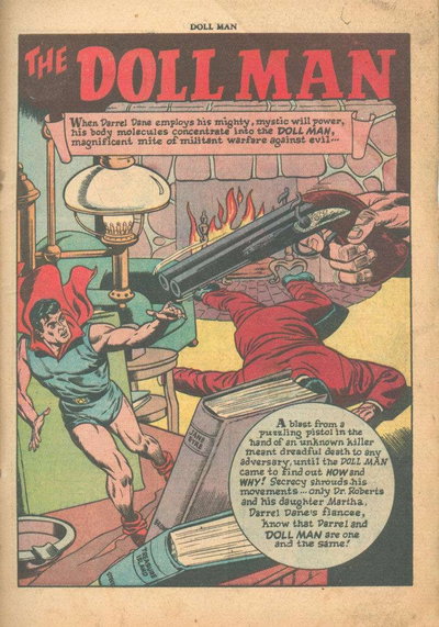 Doll Man Solves the Problem of a Poison Pistol! (<span class="fw-500">Doll Man</span>  #21 (March 1949)), page 1