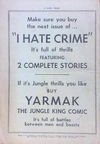 I Hate Crime! (Young's, 1953? series) #7 — I Hate Crime; Yarmak [Make sure you buy the next issue of…] (page 1)