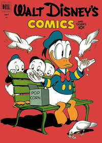 Walt Disney's Comics and Stories (Dell, 1940 series)  v12#10 (142) (July 1952) — Feeding Pigeons