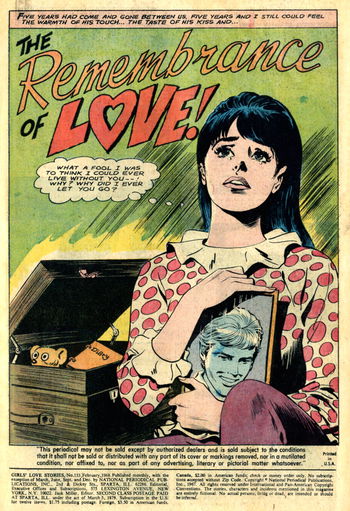 Girls' Love Stories (DC, 1949 series) #133 — The Remembrance of Love (page 1)