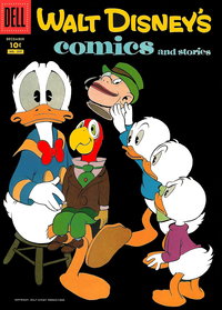 Walt Disney's Comics and Stories (Dell, 1940 series)  v18#3 (207) (December 1957) — Parrot Ventriloquist
