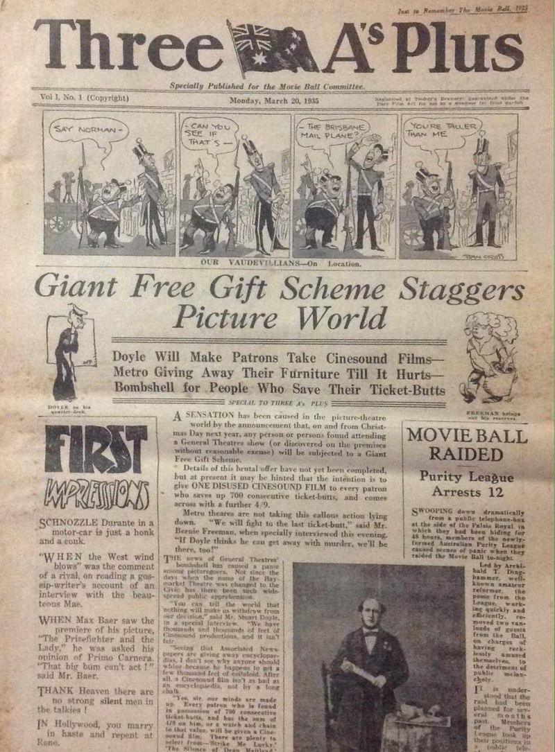 Three A's Plus (Unknown, 1935 series) v1#1 (20 March 1935)