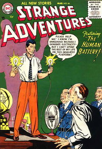 Strange Adventures (DC, 1950 series)  #66 (March 1956) — The Human Battery!