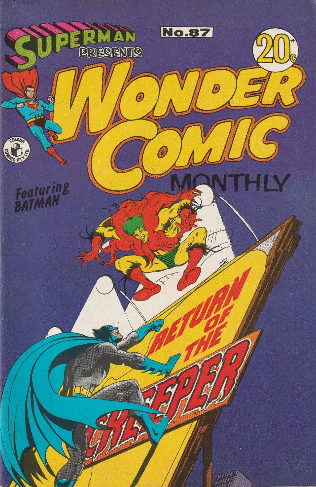 Superman Presents Wonder Comic Monthly (Colour Comics, 1965 series) #87 ([July 1972])