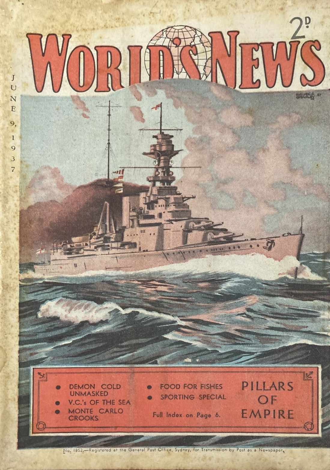 World's News (ANL, 1936 series) #1852 (9 June 1937)