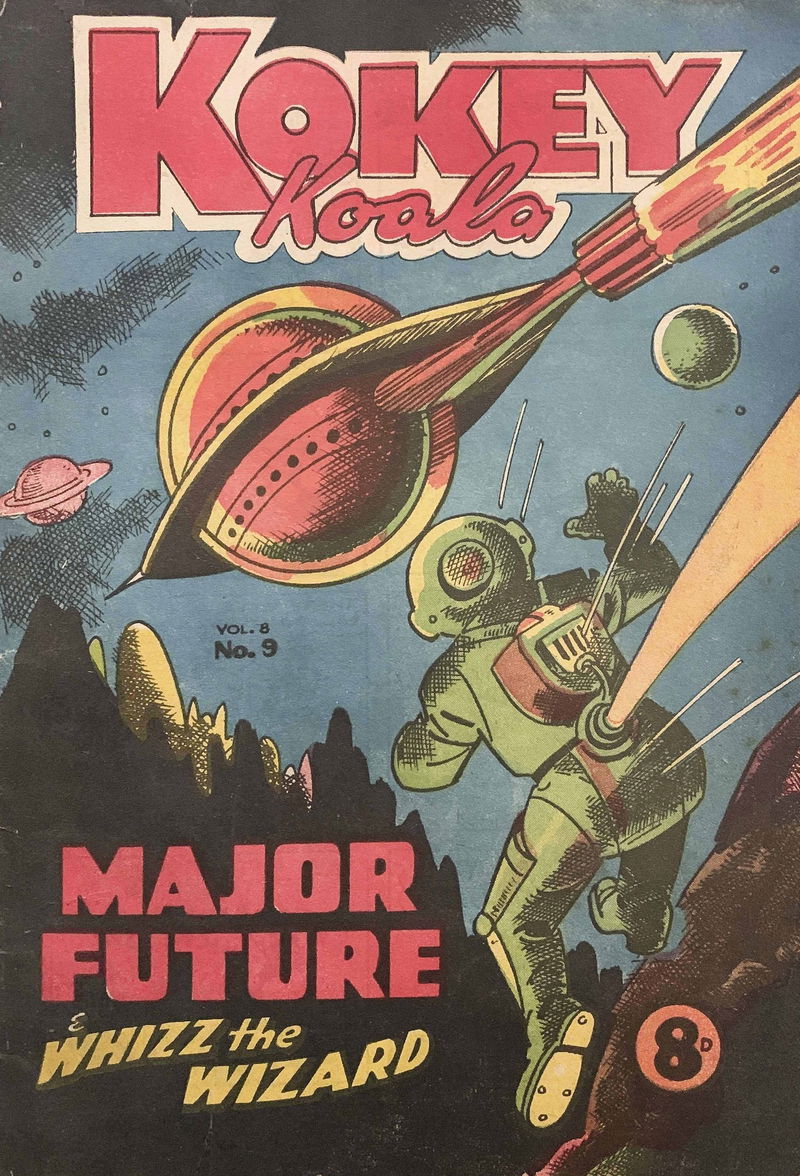Kokey Koala (Elmsdale Publications, 1953 series)  v8#9 ([August 1953?]) — Major Future & Whizz the Wizard
