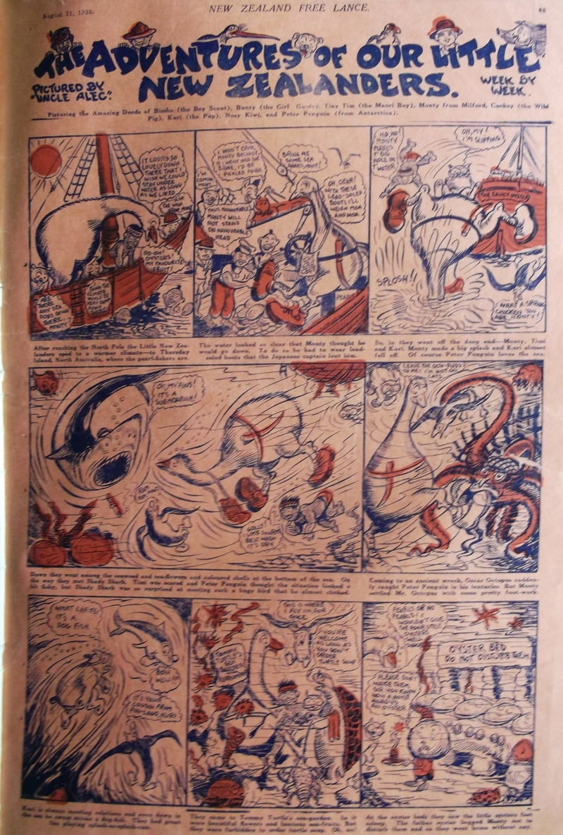 The Adventures of Our Little New Zealanders (NZ Publisher, 1935? series) 21 August 1935 ([21 August 1935?])