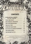 Strange Experience (Gredown, 1975 series) #11 — Strange Experience Contents (page 1)