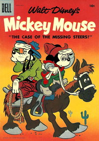 Walt Disney's Mickey Mouse (Dell, 1952 series)  #53 (April-May 1957) — The Case of the Missing Steers!