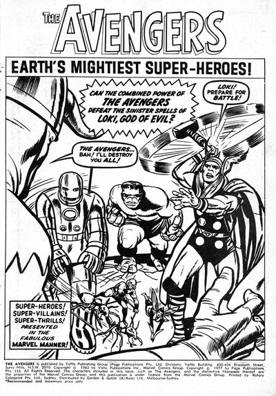The Avengers (Yaffa/Page, 1977 series)  #1 ([September 1977?]) — Untitled [The Coming of the Avengers!]
